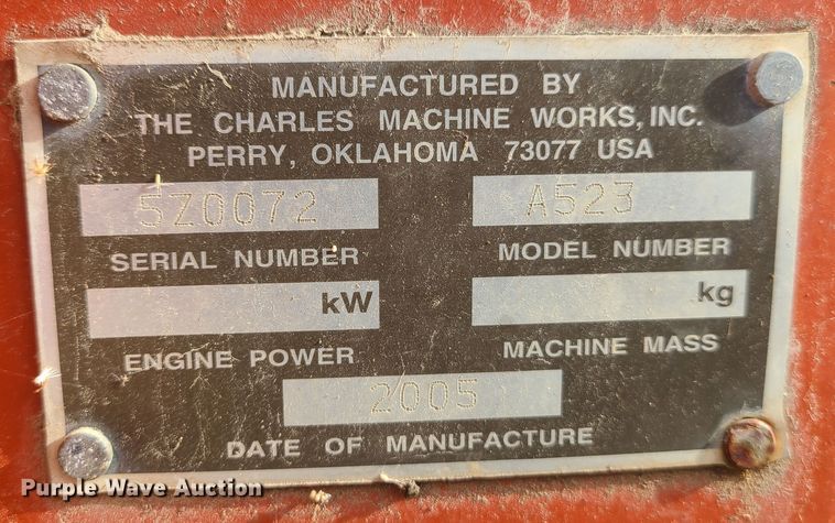 image for item JW9806 2005 Ditch Witch RT55H  trencher