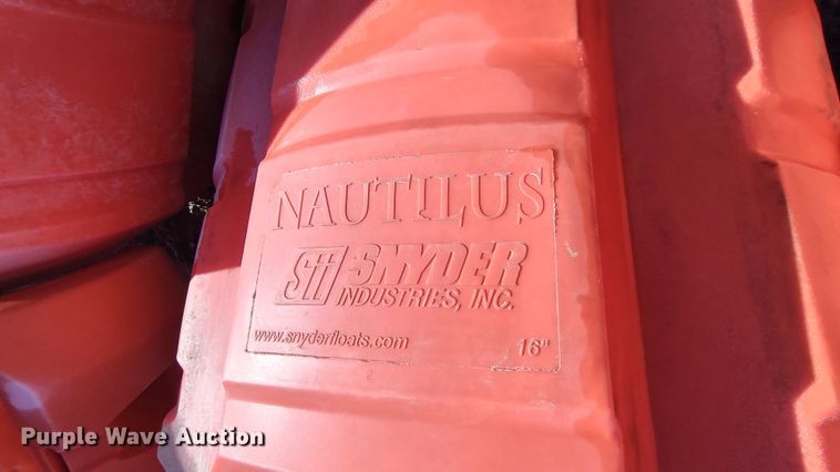 image for item LA9310 Approximately 75 Snyder Industries Nautilus 16" pipe floats