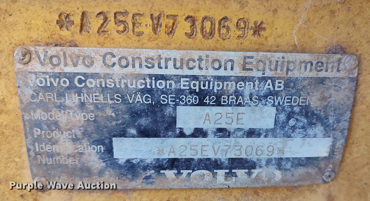 image for item LA9311 2008 Volvo A25E  haul truck