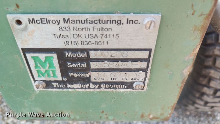 image for item LA9312 McElroy 800208  pipe fusion machine