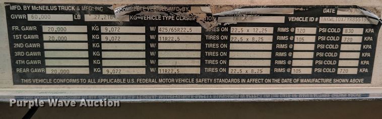 image for item LK9465 2000 Kenworth W900B  dump truck