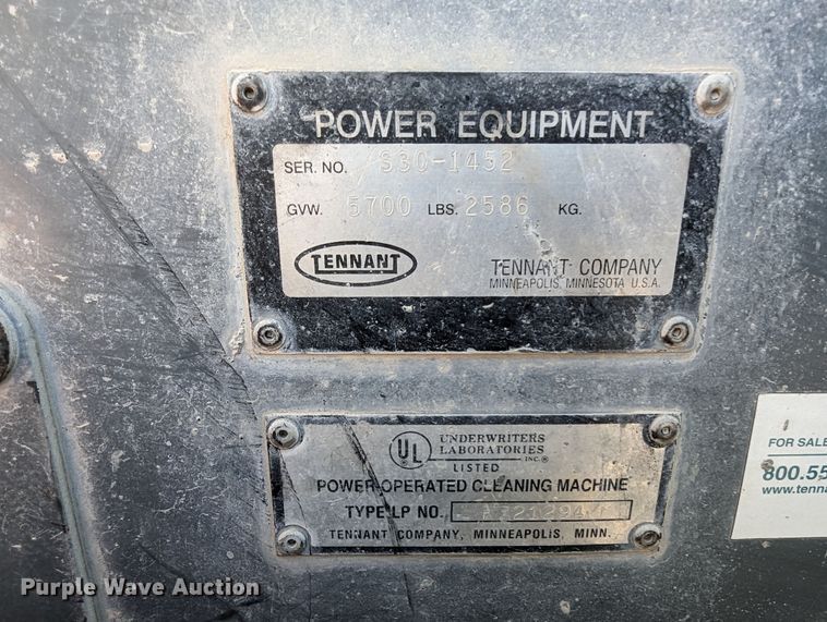 image for item LK9473 Tennant S30  sweeper