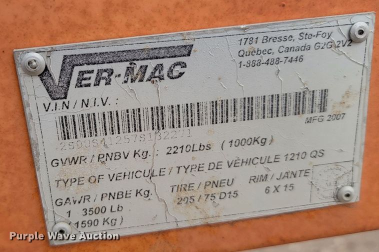 image for item LL9690 2007 Ver-Mac  message board trailer