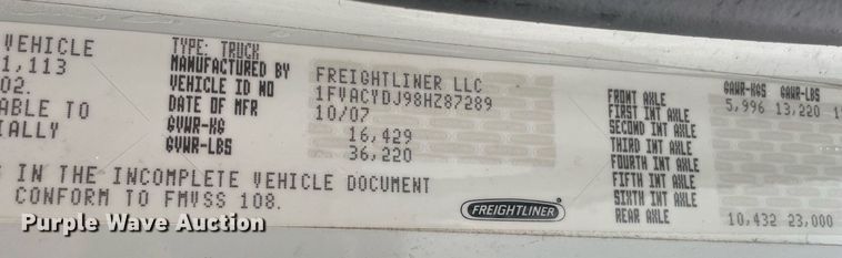 image for item MA9844 2008 Freightliner Business Class M2  bucket truck