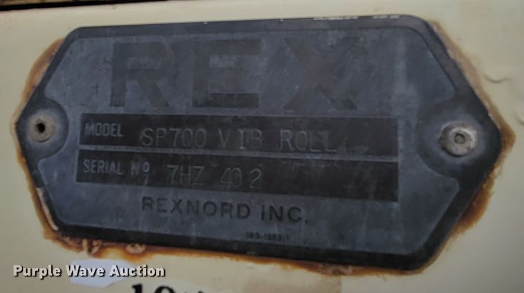 image for item ME9656 Rex SP700  single drum vibratory roller