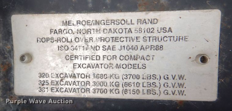 image for item MJ9979 1997 Bobcat 331  mini excavator