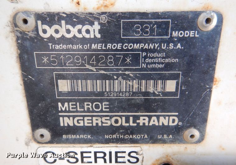 image for item MJ9979 1997 Bobcat 331  mini excavator