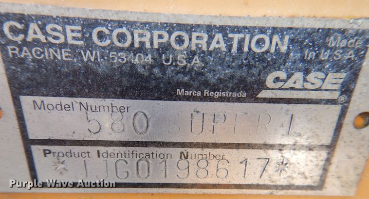 image for item MJ9981 1997 Case 580 Super L  backhoe