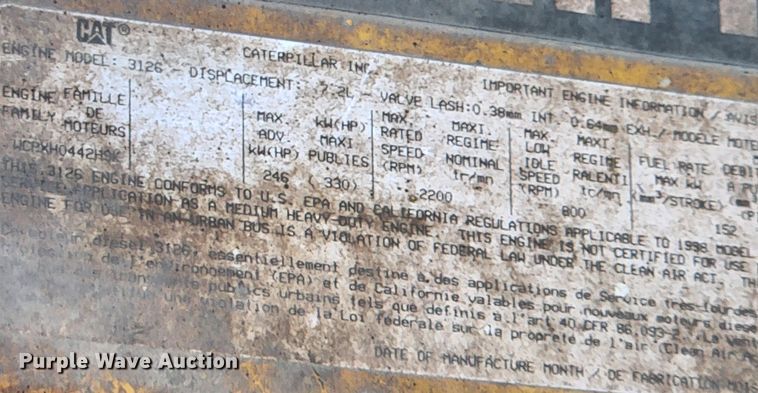 image for item MK9179 1999 Sterling LT7501  dump truck