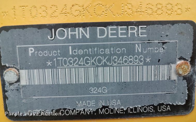 image for item MM9965 2019 John Deere 325G  skid steer loader