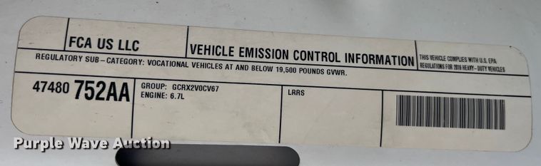 image for item MW9456 2016 Dodge Ram 5500HD  bucket truck