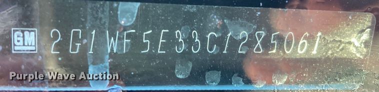 image for item DJ6143 2012 Chevrolet Impala 