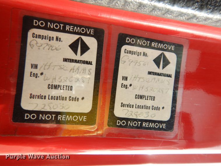 image for item DK7508 1998 International 4700  box truck