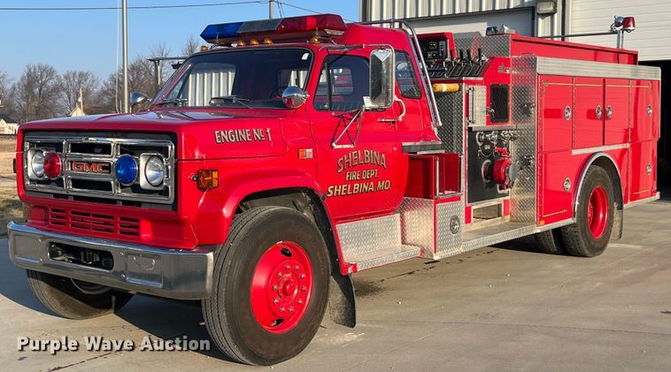 image for item DP0457 1988 GMC C7000  pumper fire truck