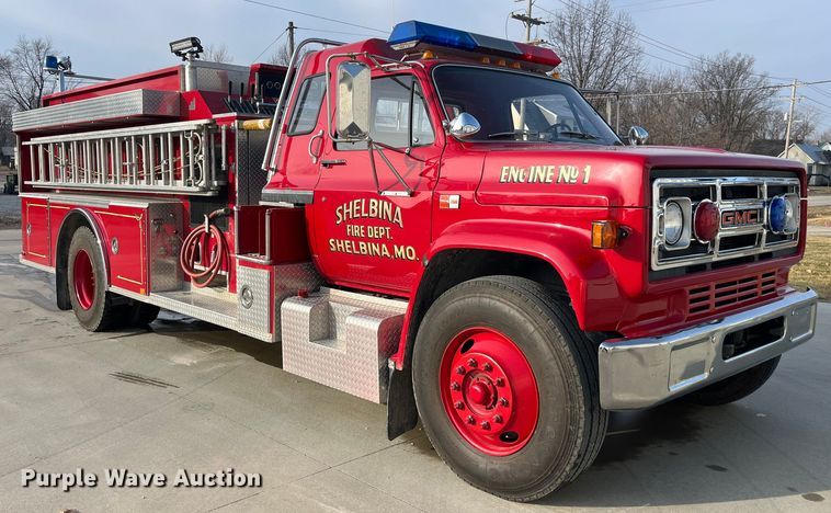 image for item DP0457 1988 GMC C7000  pumper fire truck