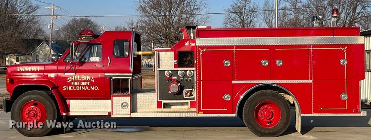 image for item DP0457 1988 GMC C7000  pumper fire truck
