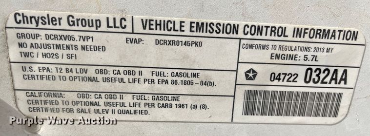 image for item DR7449 2013 Dodge Charger Police