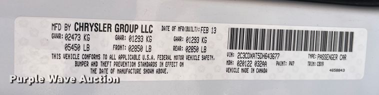 image for item DR7449 2013 Dodge Charger Police