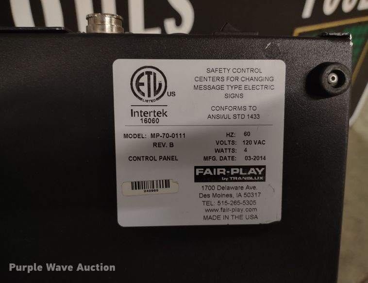 image for item DR8129 (2) Fair-Play BB-6620 scoreboards