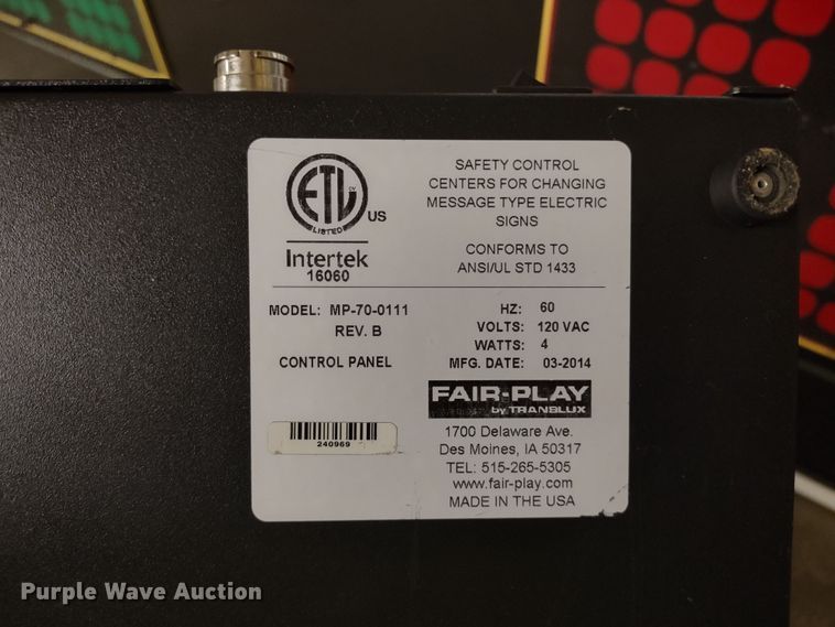 image for item DR8129 (2) Fair-Play BB-6620 scoreboards