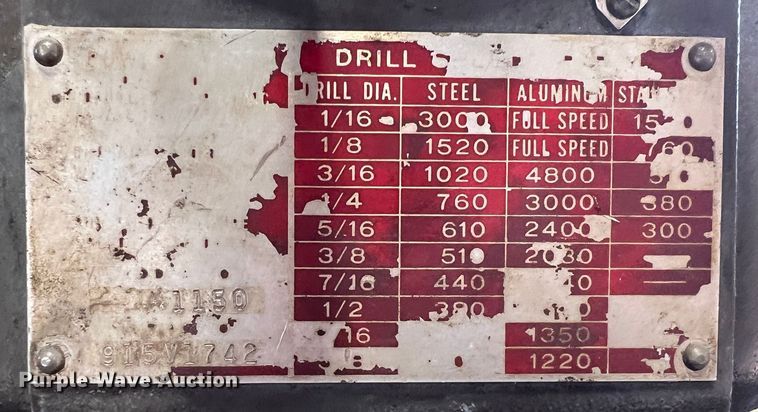 image for item ID9403 Powermatic 1150  drill press