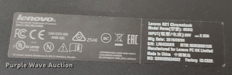 image for item IL9081 (9) Lenovo N21 Chromebook laptops