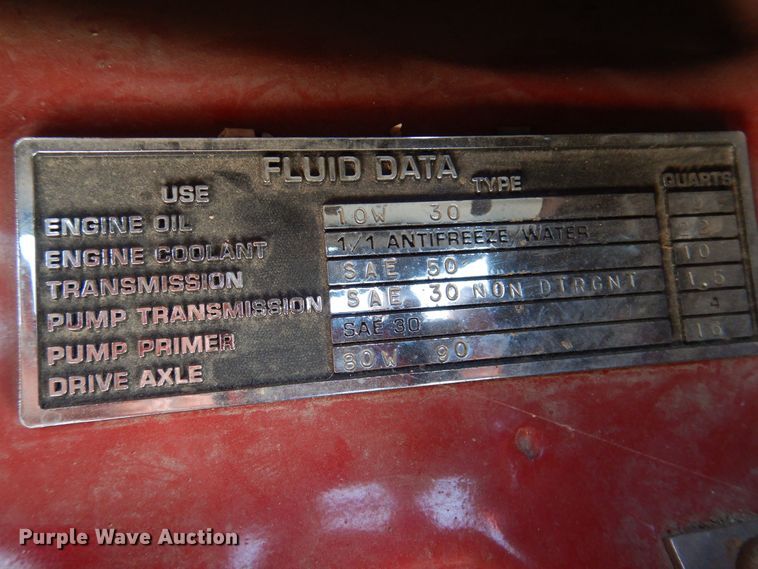 image for item IO9329 1997 Ford F700  pumper fire truck