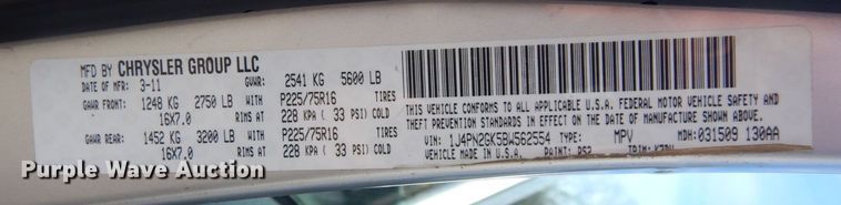 image for item JK9168 2011 Jeep Liberty  SUV