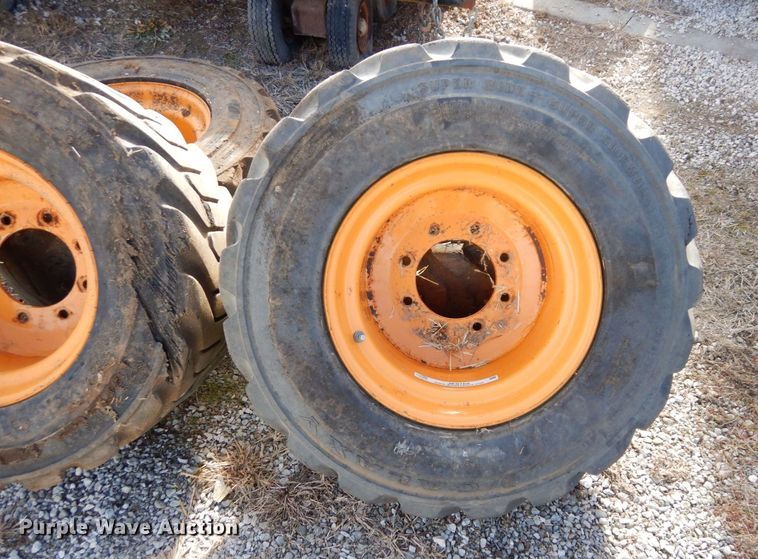 image for item JK9169 (4) Galaxy 33x15.50-16.5 skid steer tires and wheels