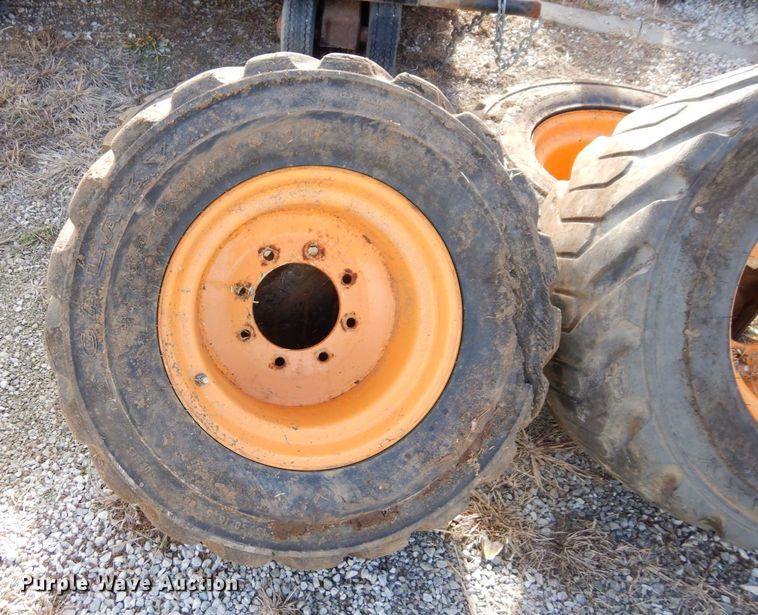 image for item JK9169 (4) Galaxy 33x15.50-16.5 skid steer tires and wheels
