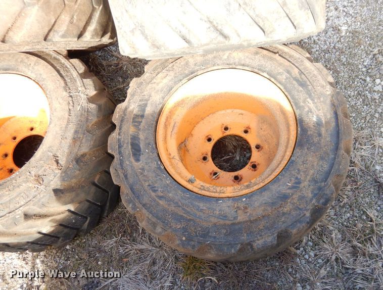 image for item JK9169 (4) Galaxy 33x15.50-16.5 skid steer tires and wheels