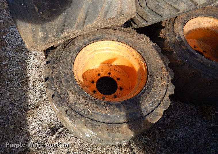 image for item JK9169 (4) Galaxy 33x15.50-16.5 skid steer tires and wheels