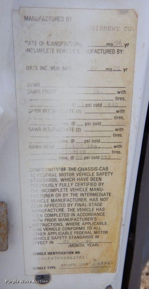 image for item JK9175 1997 Ford F450 Super Duty  dump truck