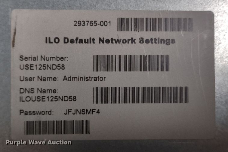 image for item JK9192 HP Proliant  Servers