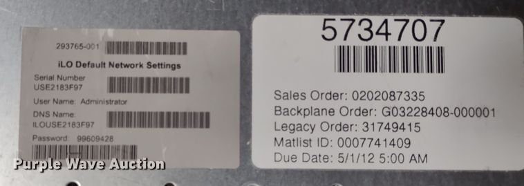 image for item JK9192 HP Proliant  Servers