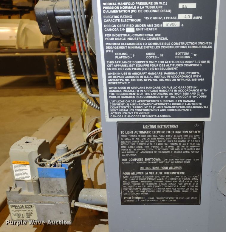 image for item JK9196 Dayton 3E373A  overhead heater