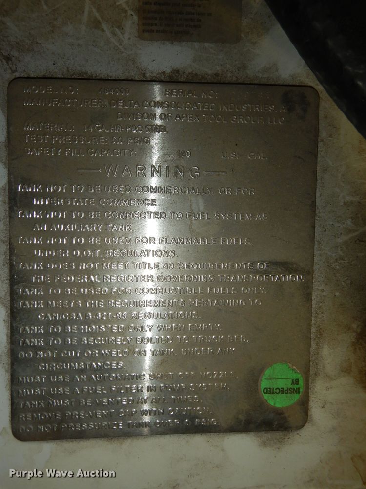 image for item JQ9894 Auxiliary fuel tank