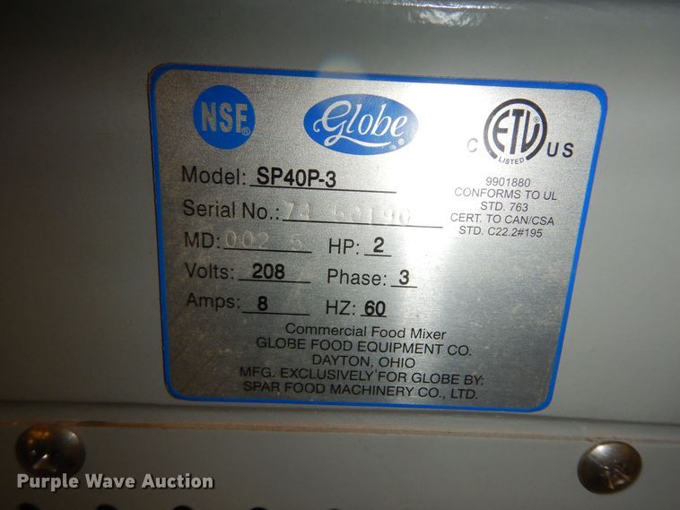 image for item JQ9902 Globe SP40P3  mixer