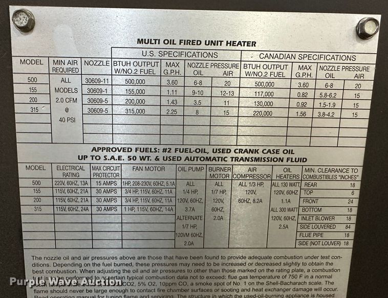 image for item LT9301 Hotsy 315  heater