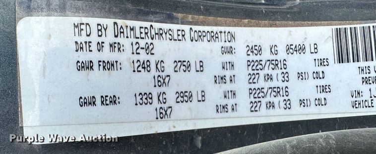 image for item LT9355 2003 Jeep Grand Cherokee  SUV