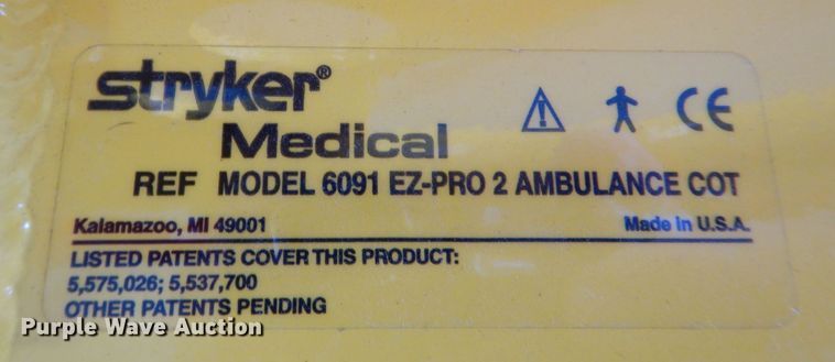 image for item MJ9997 Stryker 6091 EZ-Pro 2  stretcher