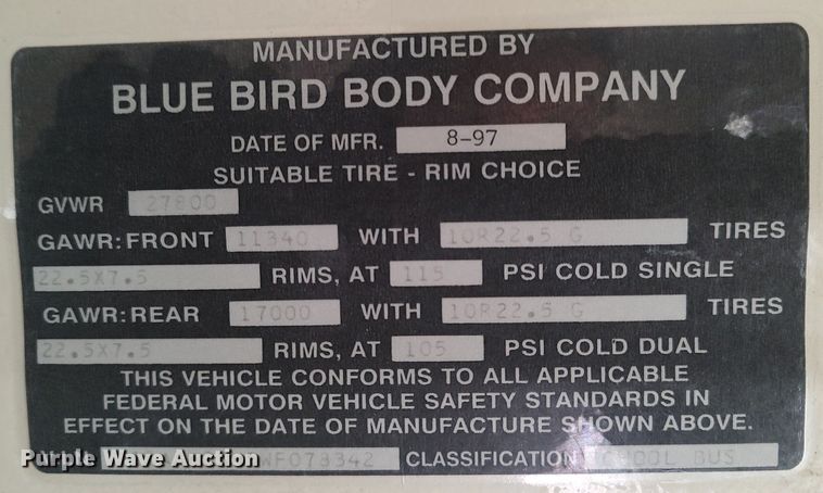 image for item MM9933 1998 Blue Bird TC2000  school bus