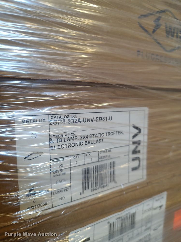 image for item MM9985 (3) pallets of light fixtures