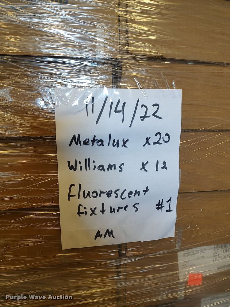 image for item MM9985 (3) pallets of light fixtures