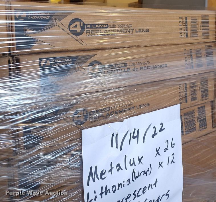 image for item MM9985 (3) pallets of light fixtures