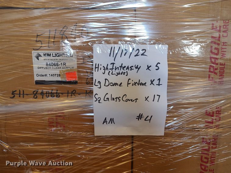 image for item MM9986 (2) pallets of light fixtures