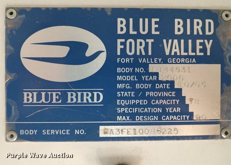 image for item MM9989 2006 Blue Bird  school bus