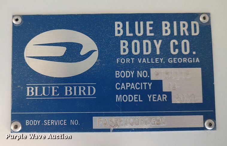 image for item MM9990 2001 Blue Bird  school bus