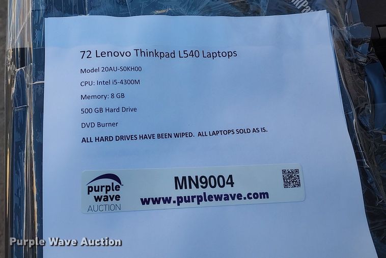 image for item MN9004 (72) Lenovo Thinkpad L540 20AU-SOKH00 laptops