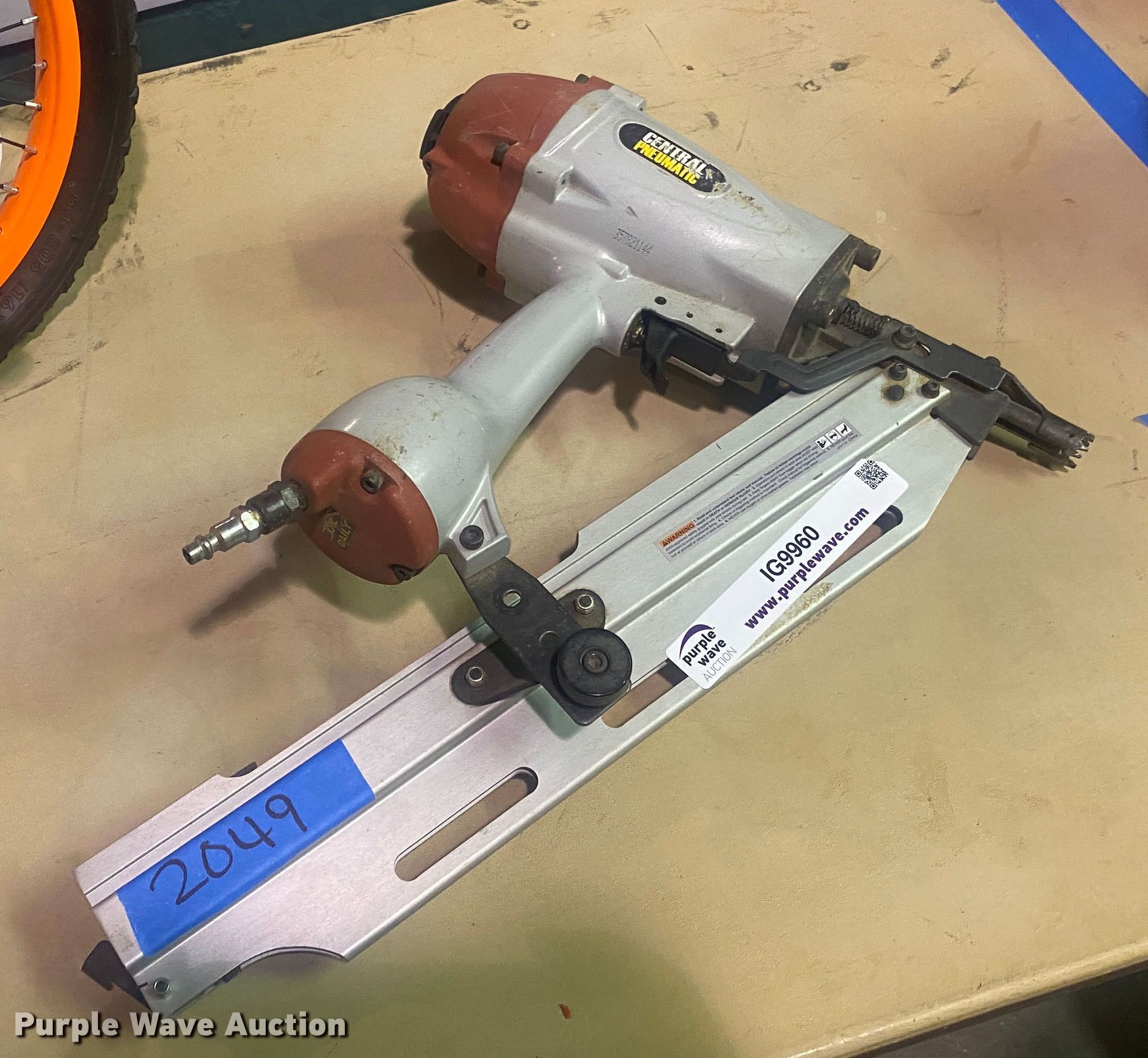 Central Pneumatic framing nail gun in Tulsa, OK Item IG9960 sold